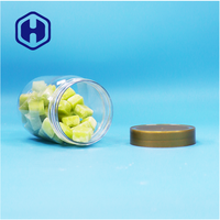 Pot en plastique rond transparent de qualité alimentaire pour animaux de compagnie avec couvercle à vis pour nourriture pour animaux de compagnie, sucettes, miel, biscuits, bonbons, collations - Étanche, sans BPA