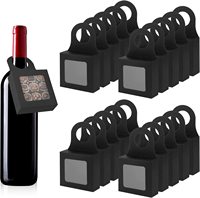 Boîte à vin en papier noir avec fenêtre, pliable, biodégradable, gaufrée, pour bonbons et cadeaux