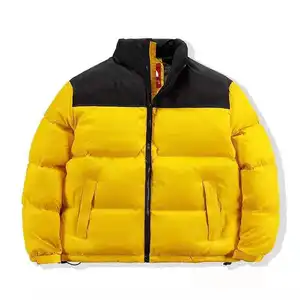 Jaqueta de ombro para homens, casaco com zíper bloqueado, casaco estilo North, gola com suporte à prova de vento e à prova d'água