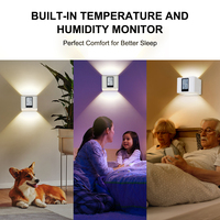Lampu Dinding Magnetik Nirkabel Isi Ulang dengan Sensor Gerak PIR dan Tampilan Suhu Kelembaban untuk Kamar Tidur, Lorong, dan Apartemen Rumah