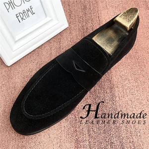 Zapatos de cuero genuino hechos a mano, nuevo estilo, zapatos casuales de negocios para hombre, mocasines de cuero para hombre, zapatos individuales con cubierta de gamuza. - Product Image 4