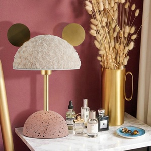 JYLIGHTING-lámpara de mesa moderna con dibujos animados de mickey y conejo, diseño decorativo, creativo, Rosa - Product Image 2