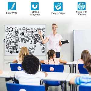 ZOIFUN Wholesale Mobile Whiteboard Height Adjustable Magnetic White <strong>Board</strong> With Stand - Product Image 5