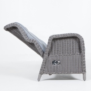 Leisure Modern Single <b>Outdoor</b> <b>Rattan</b> With Aluminum Frame Recliner for Garden Patio Courtyard Villa Park & Farmhouse - Product Image 2
