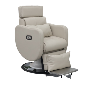 Fauteuil de barbier électrique inclinable, fauteuil de salon de coiffure multifonctionnel pour soins capillaires, rasage, <span class=keywords><strong>soin</strong></span> du cuir chevelu et coiffure - Product Image 2