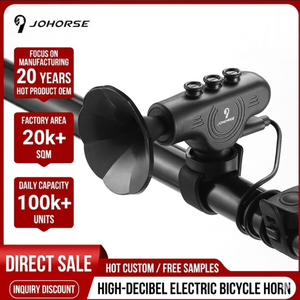 Klaxon de vélo électrique rechargeable par USB, 120 dB, 4 modes sonores, étanche IPX4, alarme de sécurité pour guidon, pour VTT et cyclisme sur route - Product Image 2