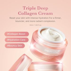 <span class=keywords><strong>Crema</strong></span> Triple Colágeno medicube con Niacinamida - Humectante y <span class=keywords><strong>Reafirmante</strong></span> Vegano con Elastina Premium y Manteca de Karité - Product Image 3