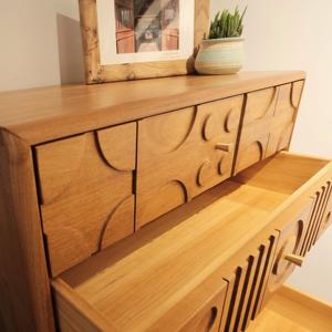 <span class=keywords><strong>Commode</strong></span> Moderne en Bois Massif pour Chambre à Coucher, 3 Tiroirs de Rangement, Armoire à Outils <span class=keywords><strong>Grande</strong></span> Capacité pour Vêtements, Poignées de Tiroir - Product Image 2