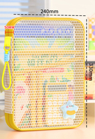 Pochette à fermeture éclair à grille A4/A5 GF, trousse à crayons créative pour étudiants, étanche, pour l'école et le bureau, pochette transparente pour documents