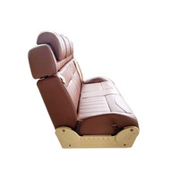 Siège de camping-car en cuir de luxe, inclinable et transformable en lit, avec ceinture de sécurité confortable et imperméable à 3 points pour modèle de fourgon Vito