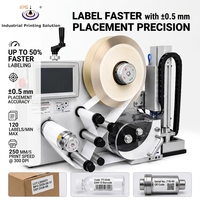 Système d'impression et d'application d'étiquettes industrielles PM-LPA3140W 300 DPI, machine d'impression et d'application automatique de type essuyage pour ligne d'emballage