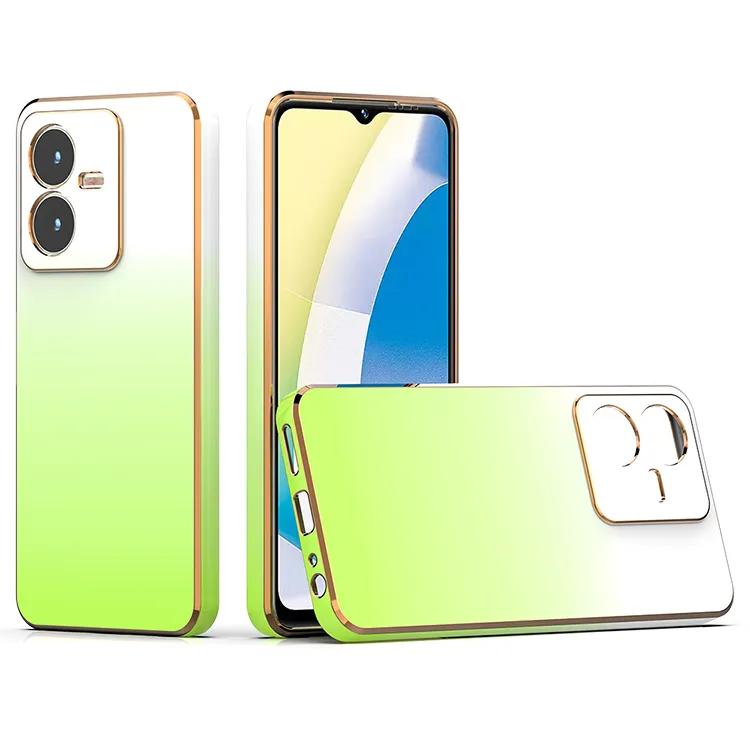 For Vivo Y22 single Gradient color fashion 6D tpu Electroplating fundas para celular cases