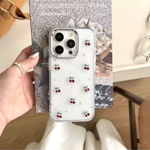 Coque de téléphone tendance en résine avec roses et paillettes pour iPhone 17 Air, 16 Plus, 15 Pro Max, 14, 13 – Protection antichoc en époxy, coque arrière - Product Image 3