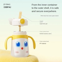 Botol Termos Minum Anak 280ml Baja Tahan Karat 316 Bebas BPA, Custom OEM ODM, dengan Sedotan, Ramah Lingkungan, Portabel, untuk Kembali ke Sekolah