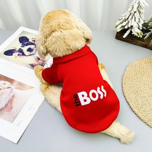 Sweat-shirt en polaire sans capuche pour animaux de compagnie, imprimé lettres, en polyester, vêtements mignons pour chiens et chats, tenue d'automne et d'hiver - Product Image 3