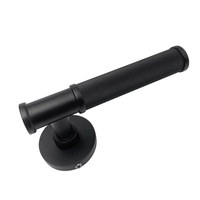 Poignée de porte européenne de luxe en laiton massif noir mat avec bouton moleté, rosette à mortaise et ensemble de serrure de sécurité – Quincaillerie en gros