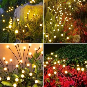 Lampada Solare <span class=keywords><strong>da</strong></span> <span class=keywords><strong>Giardino</strong></span> con 6/8/10 Luci, Lampada LED <span class=keywords><strong>a</strong></span> Forma di Lucciola con Picchetto, Decorazione per Ramadan e Festival - Product Image 3