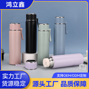 316 Stainless Steel Vacuum <b>Insulated</b> <b>Mug</b> Bullet Shape Large Capacity With Carrying Strap Travel Thermos - Product Image 5