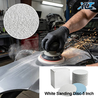 Disques abrasifs en oxyde d'aluminium de 5 pouces (125 mm) pour entrepôt, à fixation auto-agrippante, blancs, pour ponçage du bois, du métal et du carrosserie automobile, OEM & ODM