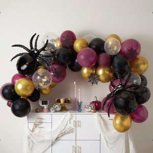 Kit d'arche <span class=keywords><strong>de</strong></span> ballons d'Halloween, guirlande <span class=keywords><strong>de</strong></span> ballons en latex noir et violet, ballons en feuille pour la décoration <span class=keywords><strong>de</strong></span> fête d'Halloween en famille, décorations d'Halloween - Product Image 1