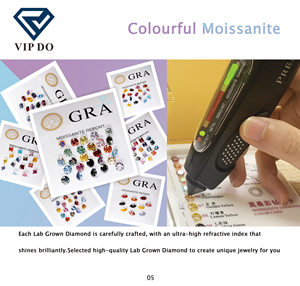 Moissanite VVS chiaro allentato all'ingrosso rotondo taglio brillante placcato pieno multicolore Gra certificato 2mm 10mm <span class=keywords><strong>pietra</strong></span> <span class=keywords><strong>di</strong></span> Mossanite - Product Image 2