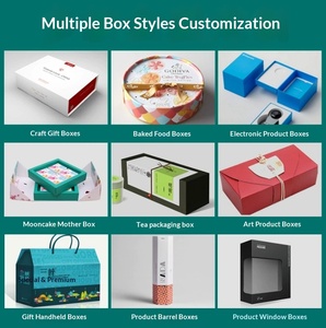 Custom small batch <b>white</b> cardstock <b>gift</b> <b>boxes</b> with handles and tuck top lids - Product Image 4