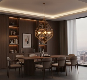 <b>Gold</b> Wire Handmade Brass <b>Lantern</b> Christmas Contemporary Sleek Modern Design Durable Construction Living Room Bedroom Dining - Product Image 3