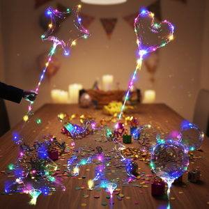 Globo de Luz LED <span class=keywords><strong>Bobo</strong></span> de Látex TPU BLN de 13/20 Pulgadas (70 cm), Globo Transparente Extensible para Decoración de Fiestas - Product Image 4