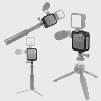 Boîtier de protection pour GoPro Max, cadre à dégagement rapide, coque métallique, support griffe froide, accessoires pour caméra panoramique 360 VR