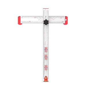 Baolian <b>Combination</b> Ruler Aluminum Alloy 90 Degree Woodworking Multi Functional Positioning Sliding Measuring Ruler - Product Image 2