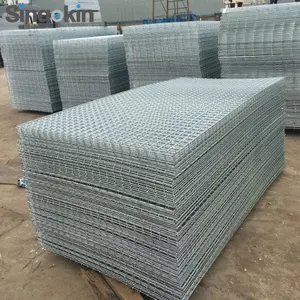 Galvanizli hog panel eskrim donanım demir kaynaklı hasır ekranlar için çerçeve ile geçici çit paneli