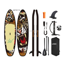 Tabla de Paddle Surf Inflable de 10'6/320cm, Fabricada por OEM, Color Amarillo, Impresión Completa, con Certificado CE