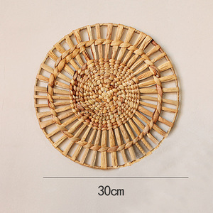 Ensemble de Décoration Murale Créative en Rotin Rond de Style Bohème et Wabi-Sabi pour Salon, Chambre, <span class=keywords><strong>Hall</strong></span> d'Entrée, Restaurant - Product Image 6