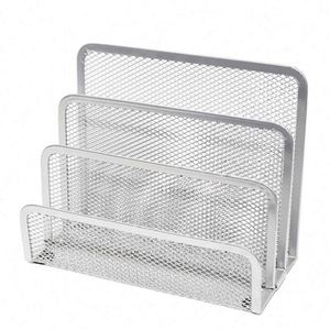 3 Tier <b>Mesh</b> Metal Desk Rack Organizer File Rack Letter A4 Papers Documents Holder Desk Organizer - Product Image 3