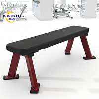 Banc de musculation de qualité commerciale Kaishi, banc plat multifonctionnel pour presse pectorale et entraînement de force