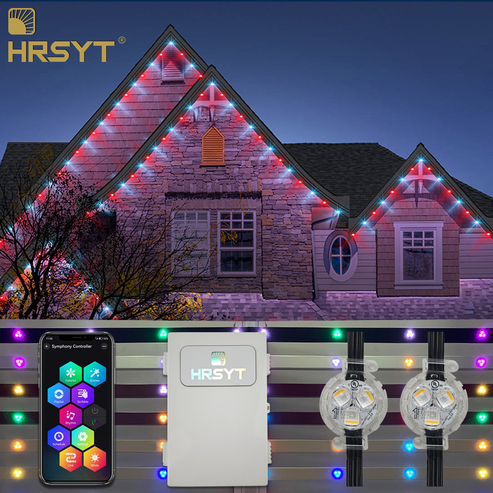 HRSYT Outdoor Track Aluminum Wifi Spi Led Pixel Light for Rgb Power Supply Led Point Light Ws2811 Profile Full Color Running