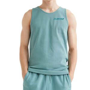 Camiseta sin mangas de algodón tejido de alta calidad, transpirable, informal, para hombre, para verano, con logo personalizado - Product Image 1