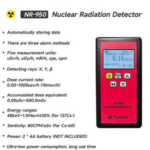 Compteur Geiger Nucléaire Portable NR-950, Instrument de Mesure Électronique, Détection des Rayons X, Système d'Alarme Triple avec Son NR-95 - Product Image 5