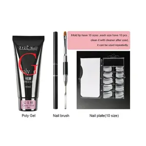 Snelle Extension Poly Gel Nagellak Kit Met Uv/Led Nail Lamp