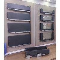 Glissières de tiroir en acier réglables en trois dimensions, à plaque fine, avec amortissement, pour usage intensif en bureau, capacité de charge 31-50 kg