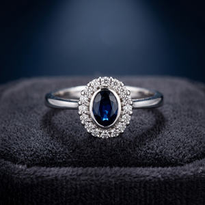 Anillo de Oro Amarillo de 18K Personalizado para Mujer, Accesorio para Fiesta de Bodas, Estilo Clásico de Alta Calidad, R-6724, Chapado en Rodio para Topacio Azul - Product Image 2