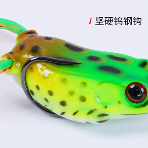 Señuelo de Silicona Thunder Frog con Ojos Biónicos y Anzuelo Duro para Pesca de Lubina en Agua Dulce, Tamaño Mediano - Product Image 5