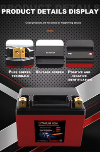 Baterai mulai sepeda motor tingkat tinggi 12.8V LiFePO4 100Ah 1350CCA 4000 + baterai asam timbal siklus pengganti - Product Image 3