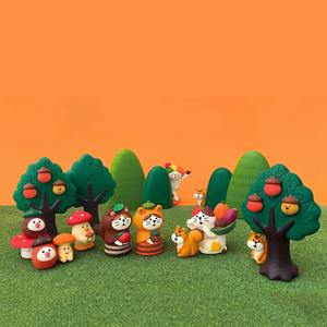 Miniature Diorama Récolte d'automne, artisanat, cadeaux ludiques tendance, style japonais ZAKKA, chat, INS, bonsaï, nourriture, décoration ludique, petits ornements en résine - Product Image 3