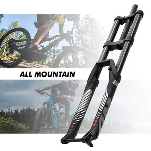 Forcella a doppia spalla Fat Bike a rimbalzo con sospensione a forcella ad aria compressa da 26 pollici 100mm in lega di magnesio