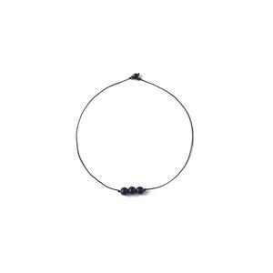 Collier en cordon ciré turquoise pour femmes, collier ras du cou minimaliste avec perles, bijoux en pierre noire en forme de U, chaîne extensible de 10 cm, pour usage quotidien - Product Image 5