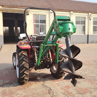 Perforadora de Postes para Tractor de 3 Puntos, Barrena para Tierra, para Perforar Hoyos en Granjas, Huertos y Jardines, para Cercas de Árboles