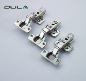 Soft Closing Hinges Furniture Accessories Hardware Spring Kitchen Cabinet 3D Soft Closing Concealed Iron Hydraulic Hinges