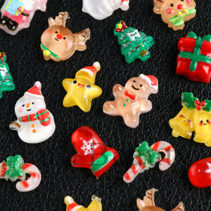 12 Rejillas de Adornos 3D para Uñas de Navidad, Accesorios Mixtos de Alces y Campanas de Invierno para Manicura DIY y Uñas Postizas - Product Image 4