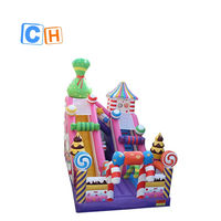 Bonbons Terre Rebond Gonflable Pour Fille Et Garçon Gonflable Commercial Rebond Bonbons Gonflable Videur Château Sautant avec toboggan